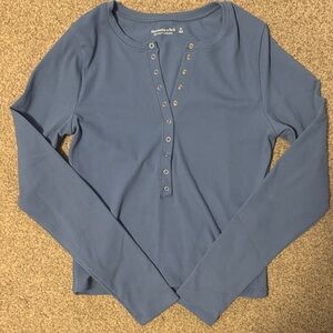 Abercrombie & Fitch Blue Long Sleeve Tee